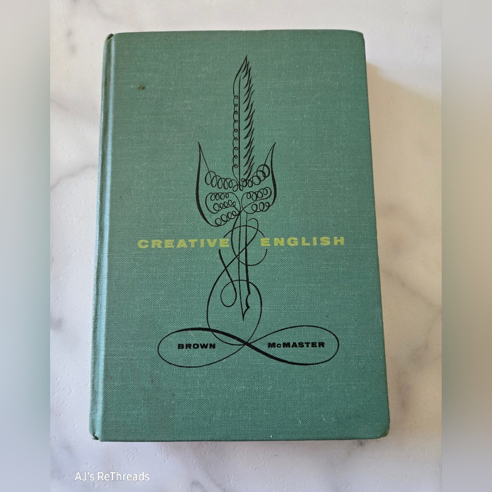 Vintage Creative English Book – Green Hardcover Coffee Table Décor (1956)